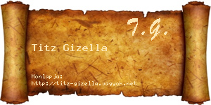 Titz Gizella névjegykártya